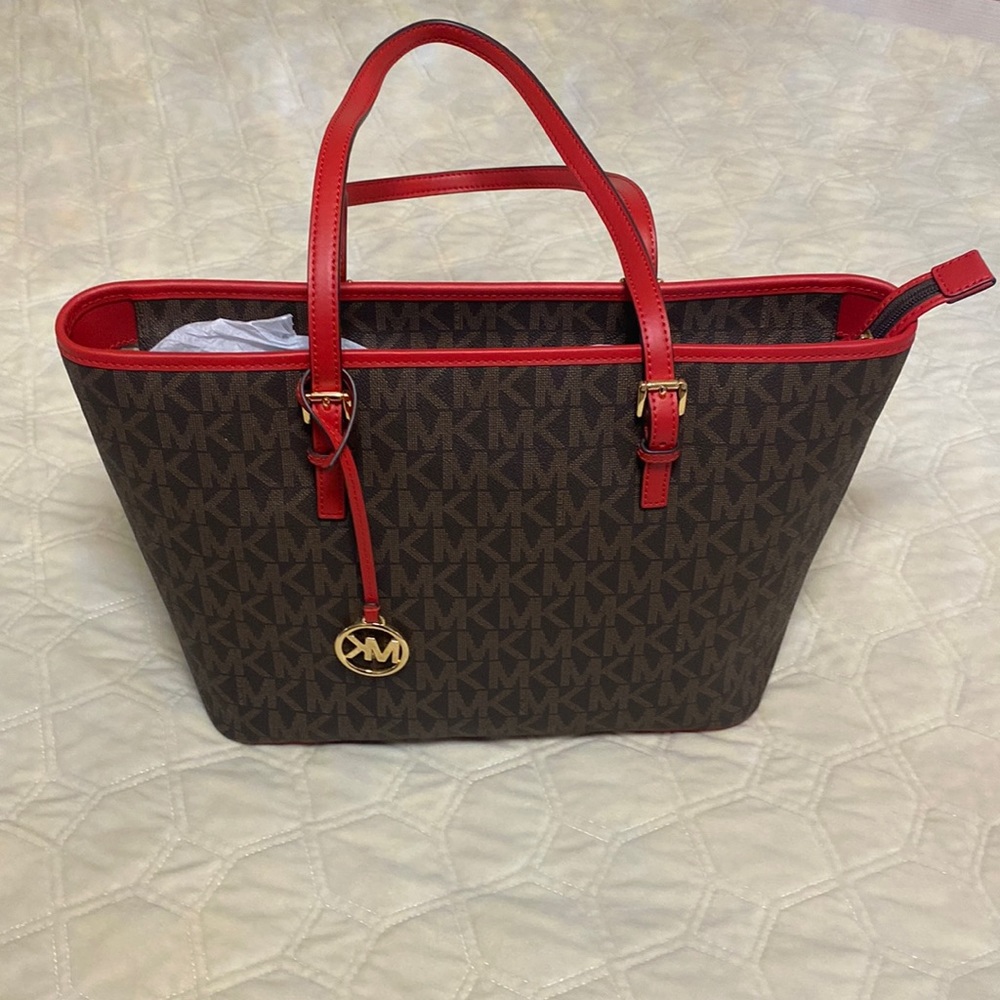 Michael, Michael Kors Brown Jet Set Charm Tote